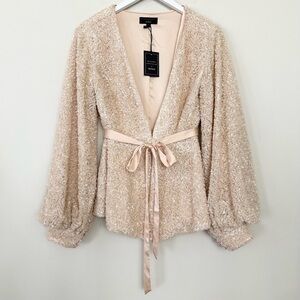 Michael Costello X REVOLVE Stella Blouse in Ivory